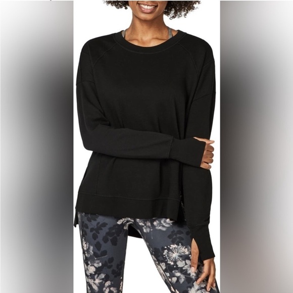 Sweaty Betty After Class Pullover Sweatshirt Black Oversized - Picture 12 of 12